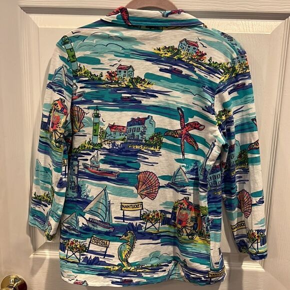 Martha’s Vineyard and Nantucket women’s size medium zip up cotton jacket - Picture 14 of 16